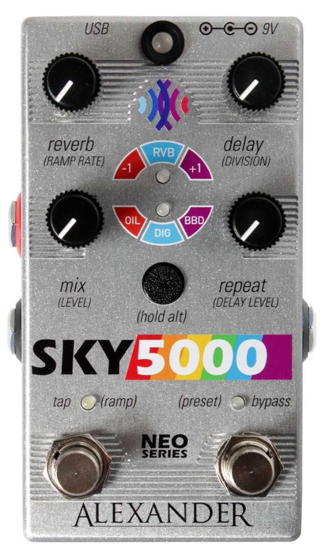 Alexander Pedals Sky 5000 Reverb and Delay Pedal