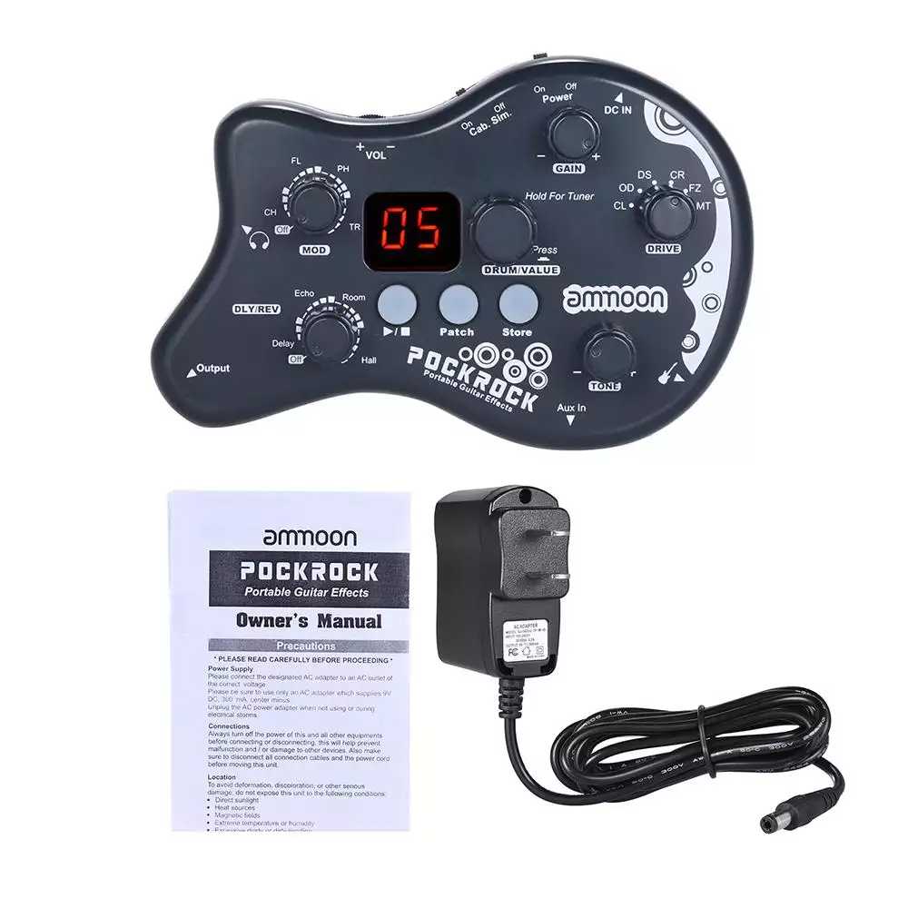 Ammoon PockRock Portable Guitar Multi Effects Processor Effect Pedal