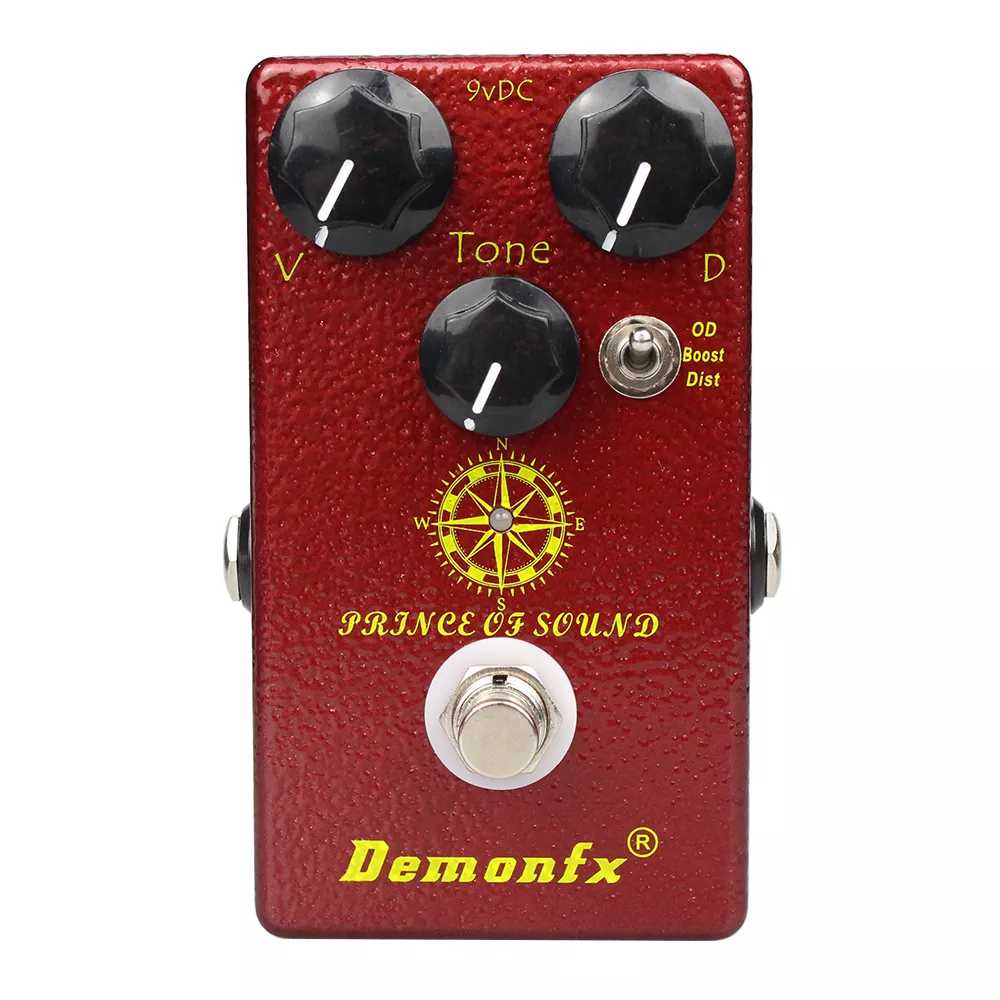 Demonfx High quality Prince of Sound Guitar Effect Pedal Overdrive Boost Distortion Prince of tone