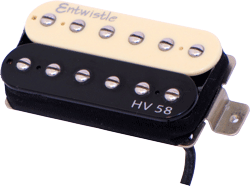 Entwistle HV 58 ZB Alnico 5 Bar Bridge Humbucker Nickel Pole Piece Pickup - Zebra for Electric Guitar