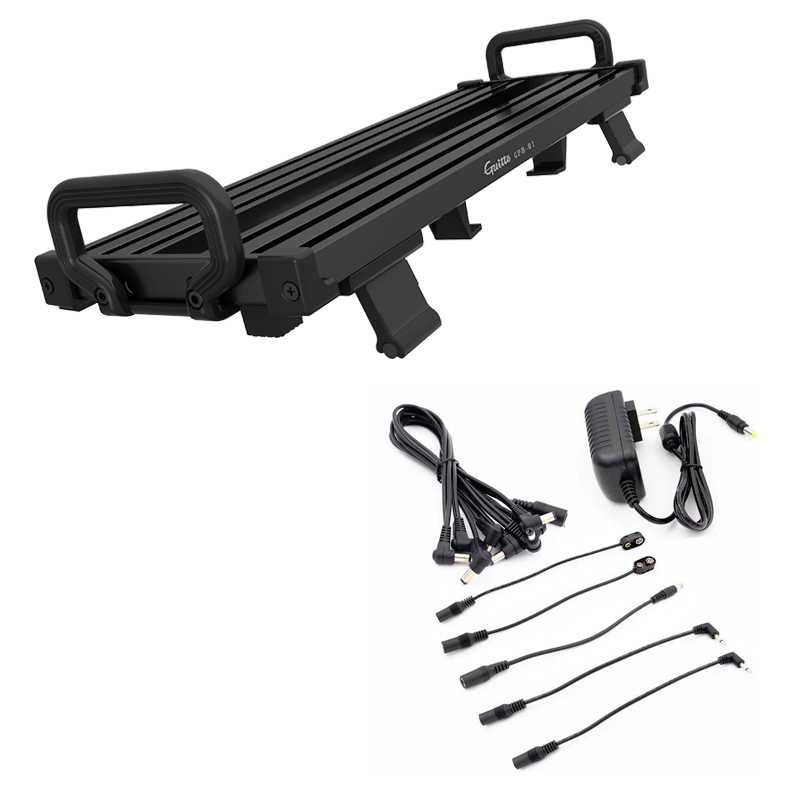 Guitto GPB-01 Effects Pedalboard with Softcase Bundle with Mosky 9v Adaptor Kit