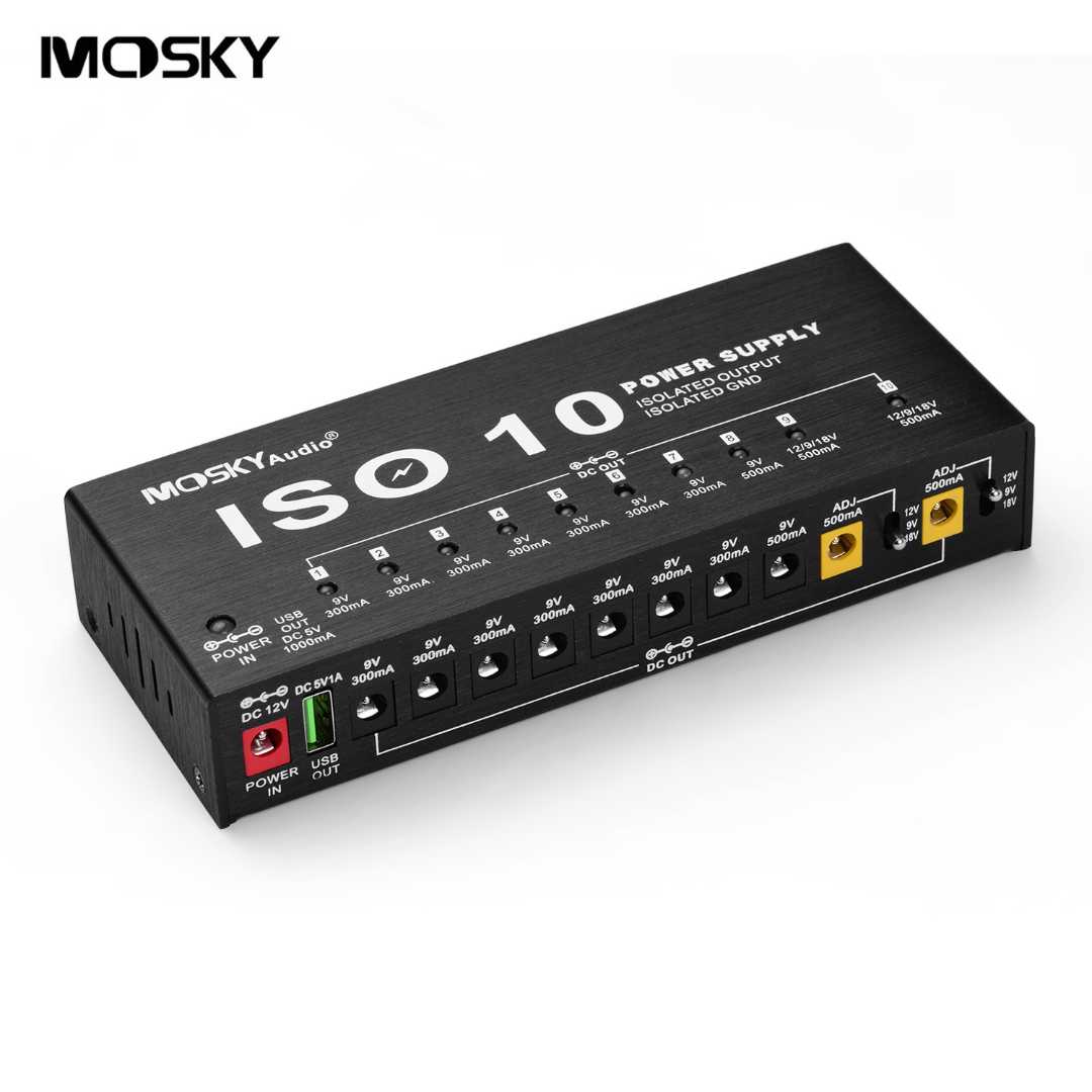 MOSKY Audio ISO-10 Portable Guitar Effect Power Supply