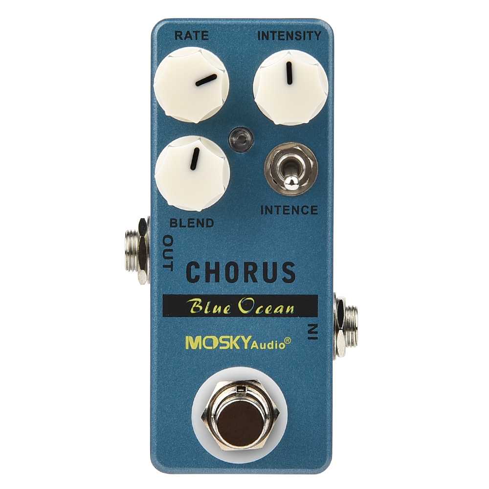 MOSKY Blue Ocean Chorus Guitar Effect Pedal Rate + Blend + Intensity + Intence