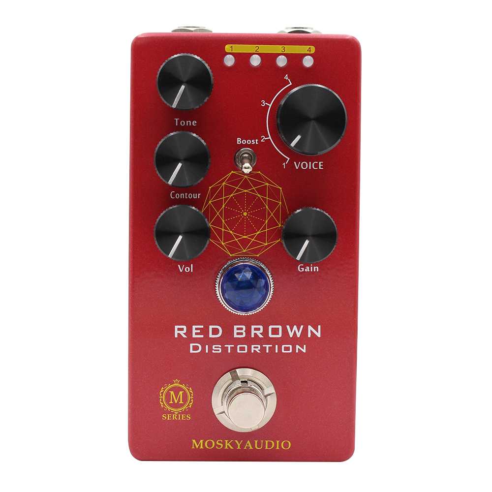 Mosky Audio Red Brown M-series Distortion Guitar Effect Pedal
