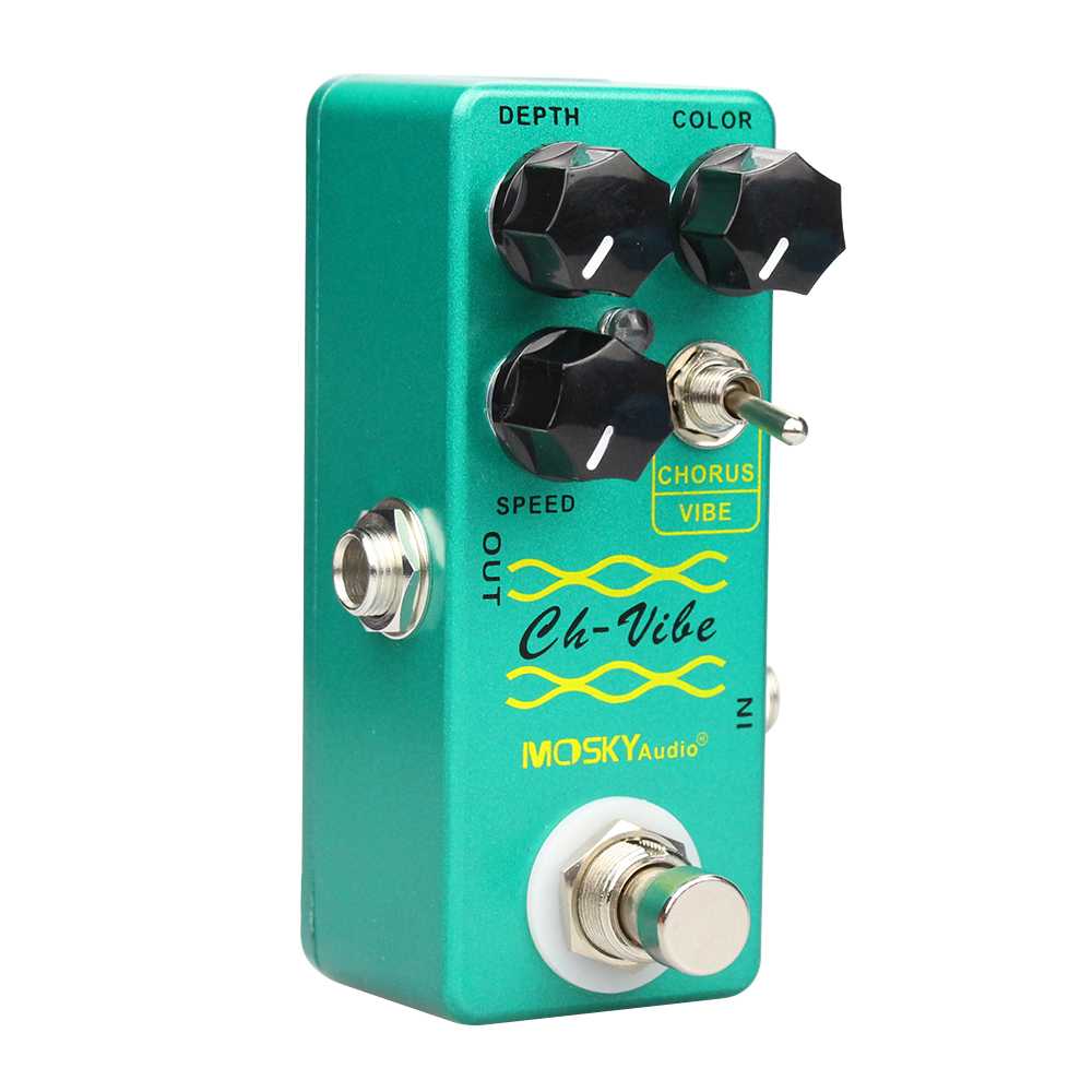 Mosky CH-VIBE Chorus Pedal Tremolo Effect Electric Guitar Effect Pedal Vintage Vibe Effect Vibrato
