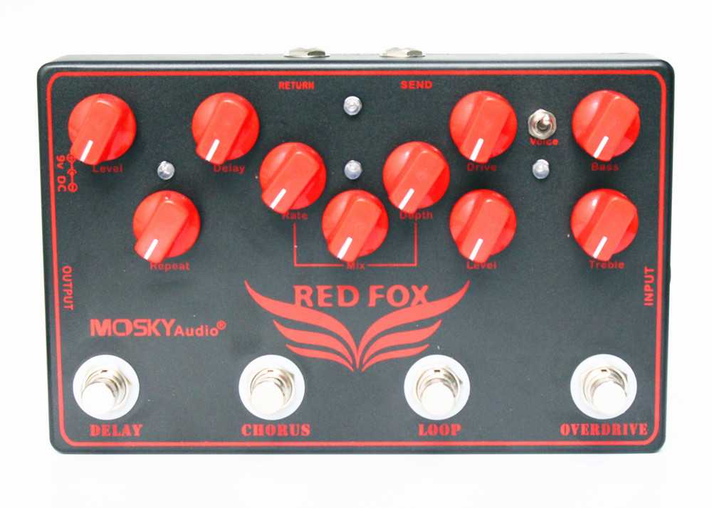 Mosky Red Fox 4 in 1 Guitar Effects pedal