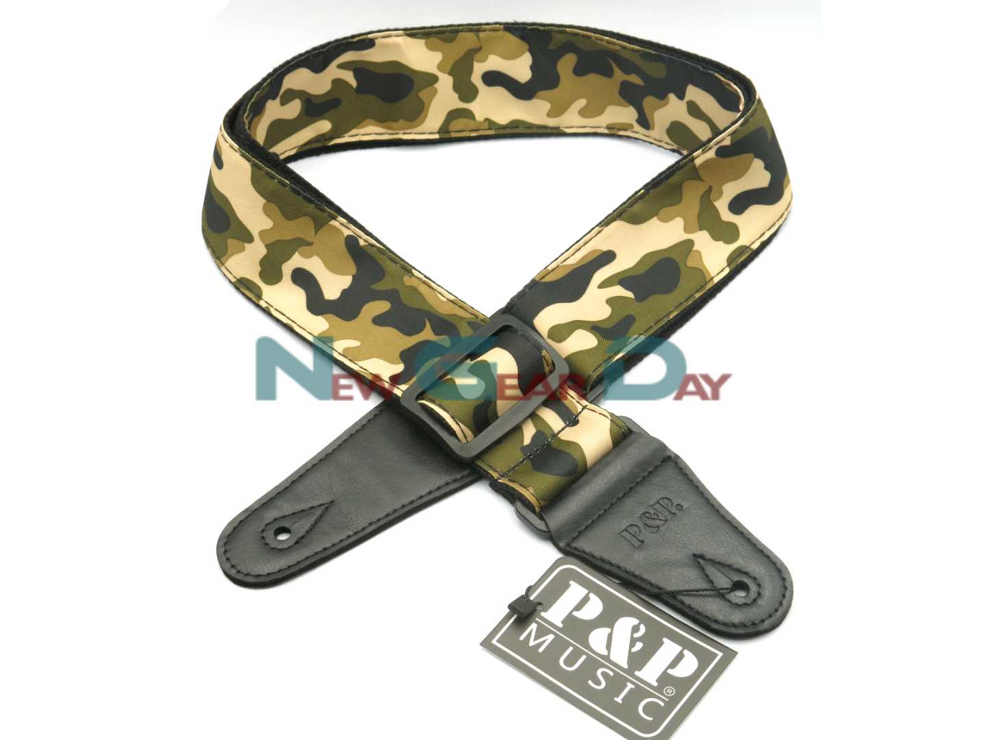 P&P S142-C Green Camouflage Guitar Strap