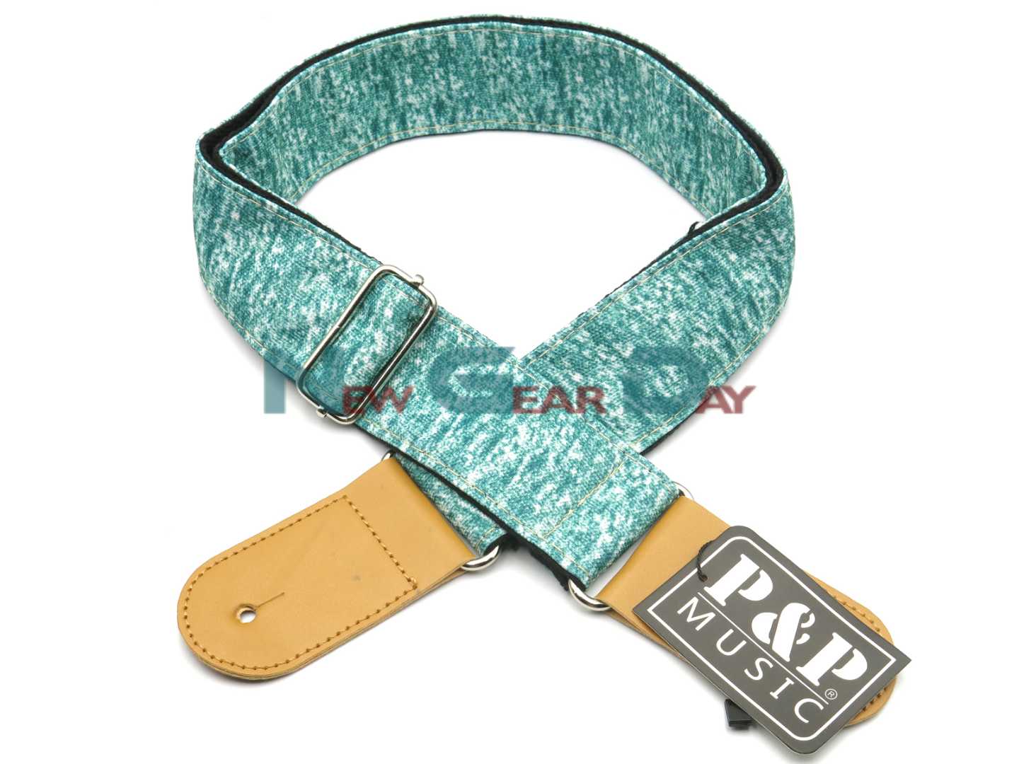 P&P S1677-B Green Guitar Strap