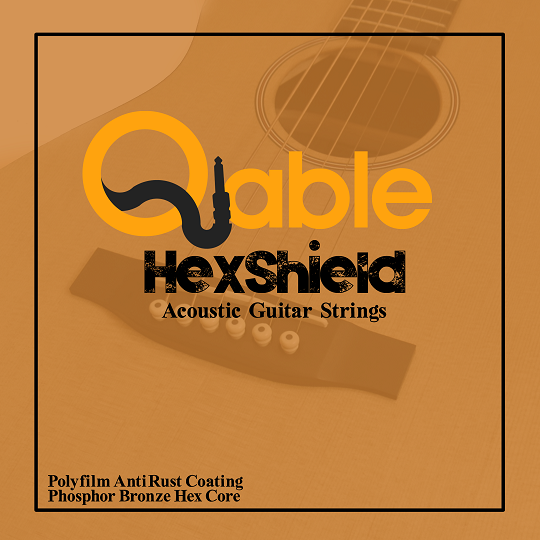Qable HexShield Acoustic Anti Rust Coating Guitar Strings