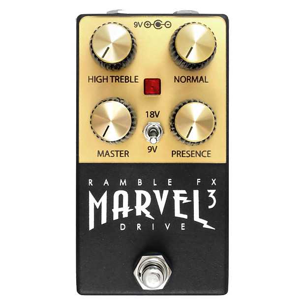 Ramble FX Marvel Drive V3 Overdrive Effects Pedal - Black
