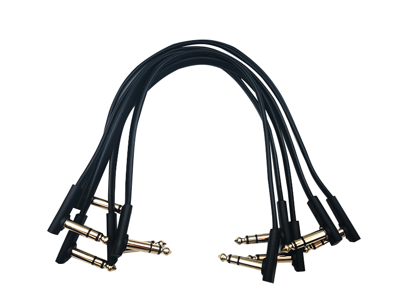 Flat Patch Cable 30 cm / 12 inches TRS Stereo - 5pcs