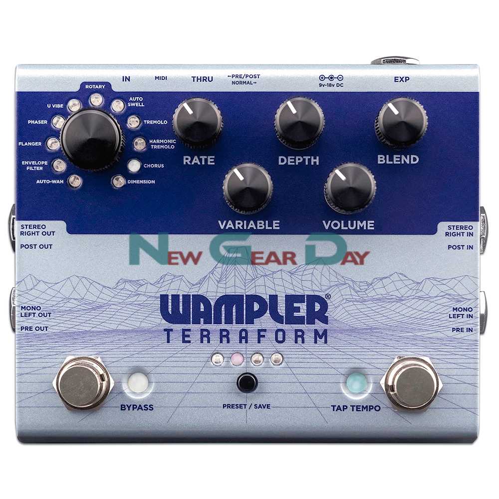 Wampler Terraform True Stereo Modulation Multi-Effects Guitar Effects Pedal