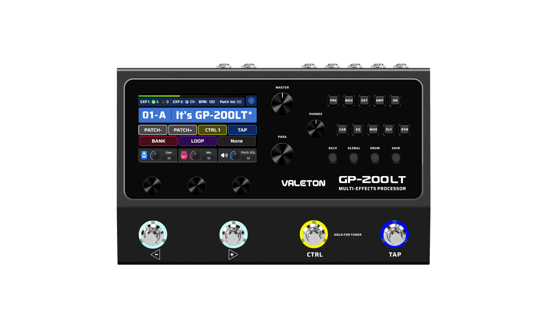 Valeton GP-200LT Multi Effects Pedal with FREE GIGBAG